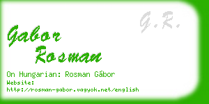 gabor rosman business card